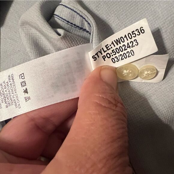 Vineyard Vines Harbor Shirt Navy Palm Print Short Sleeve Button Fishing Size M - Picture 14 of 16